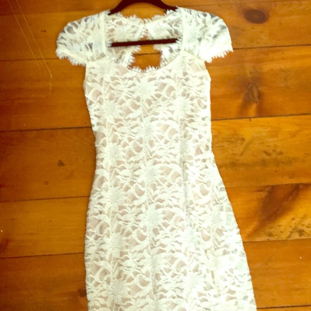 Lacy Keyhole Special Occasion Dress
